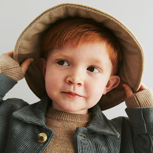 Панама вельветовая утепленная Wheat "Lomaio Grey Stone", лунный камень